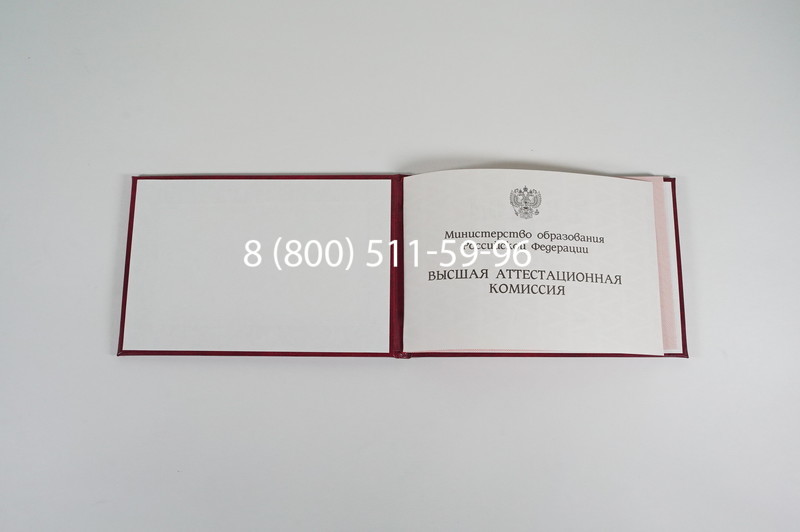 Диплом доктора наук 1995-2006 года в Каспийске